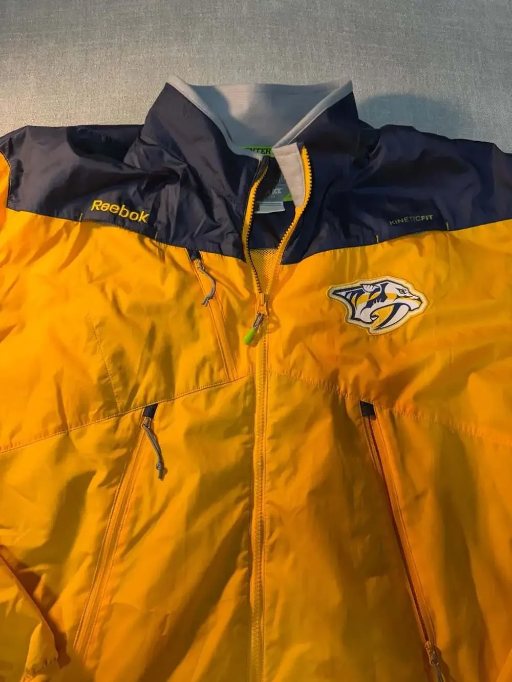 Reebok Nashville Predators Center Ice Collection Kinetic Fit Full Zip Jacket